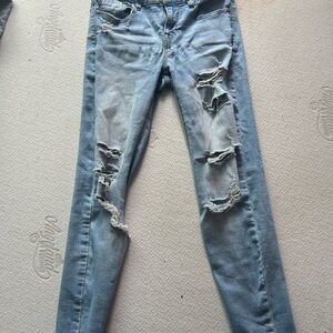 Distressed Light Blue Women's Jeans